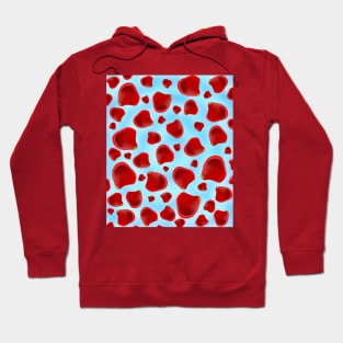 Pretty Falling Red Petals Floral Pattern Hoodie